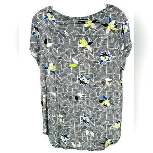 Alfani - Abstract floral‎ and Geometric Relaxed Fit Woman’s Blouse.
